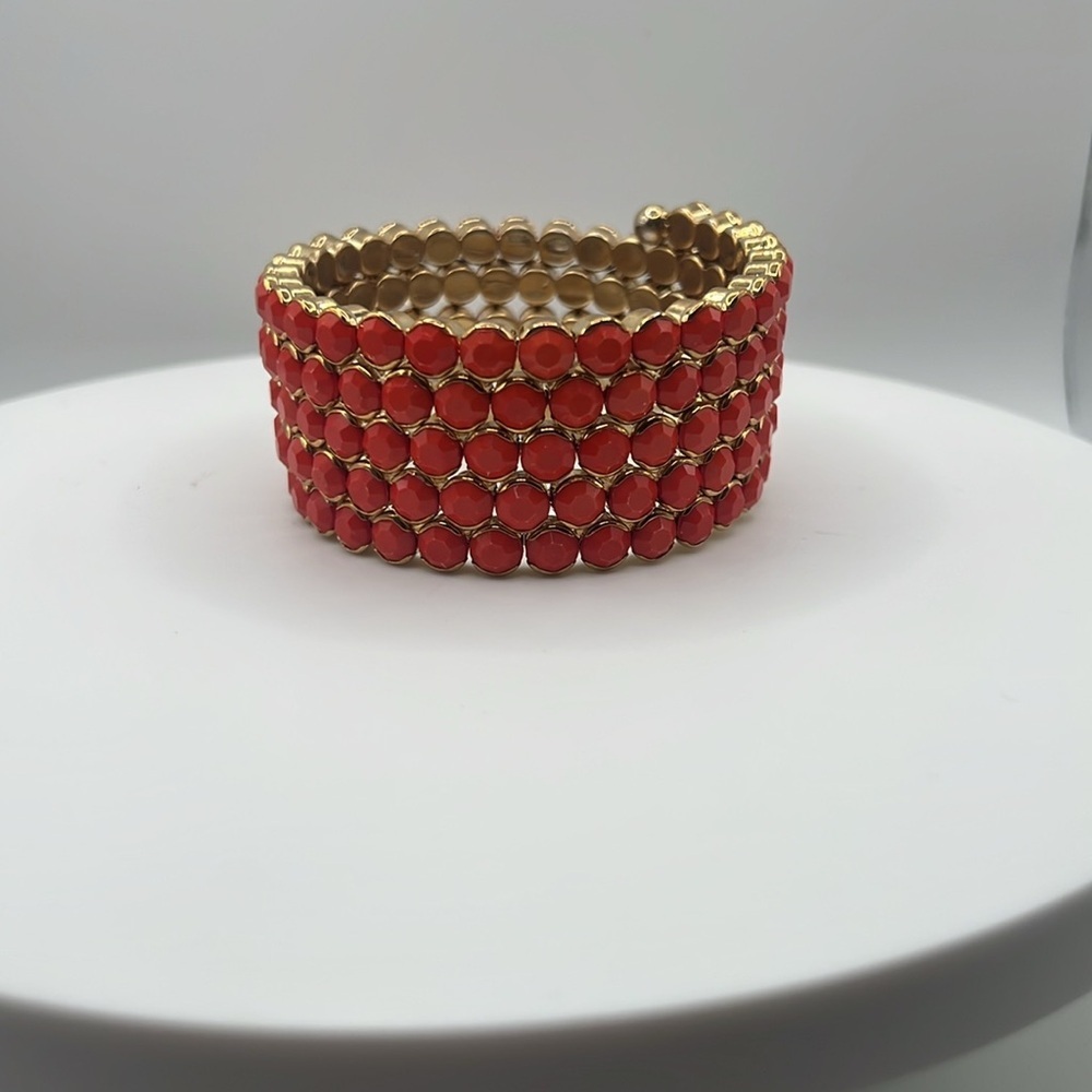 1353.‎ Cara New York Wraparound Orange and Gold Bracelet